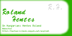 roland hentes business card